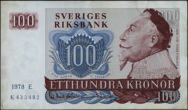 Zweden P54.c 100 Kroner 1978