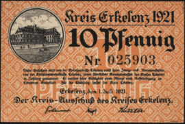 Duitsland - Noodgeld - Erkelenz Grab: E24 10 Pfennig 1921