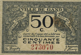 België - Noodgeld - Gent  50 Centimes 1917