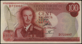 Luxemburg  P56 100 Francs 1970