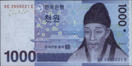 Korea (Zuid)  P54 1.000 Won 2007 (No date)