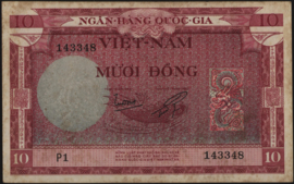Vietnam - Zuid   P3 10 Dong 1955 (No date)