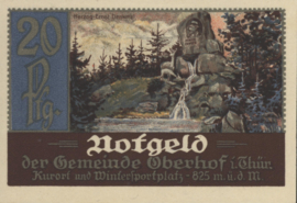 Duitsland - Noodgeld - Oberhof Grab/Mehl.:996 20 Pfennig 1921