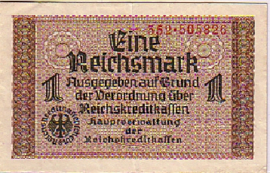 Reichskreditkassenscheine Ros.551 1 Mark 1939