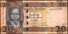 Sudan (South)  P13 20 Pounds 2016