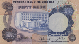 Nigeria  P14.g 50 Kobo 1973-1991 (No date)