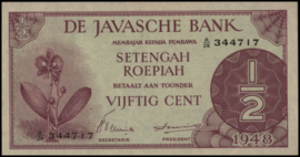 Nederlands Indië 1816-1942  PLNI31.1.a2 ½ Gulden 1948