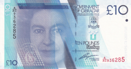 Gibraltar  P36 10 Pounds 2010