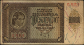 Croatia   P4 1.000 Kuna 1941