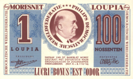 Imitation money: Philips 1 Loupia 100 Nossenten (no date, ± 1956)