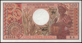 Tsjaad   P6.a 500 Francs 1980