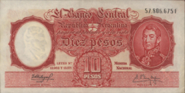 Argentinië P270.c 10 Pesos 1954-1957 (No date)