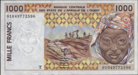 West African States/Togo P811T.l 1,000 Francs 2001