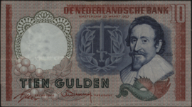 Netherlands  PL45 10 Gulden 1953
