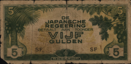 Netherlands Indies, Japanese Occupation 1942-1945  PLNI25 5 Gulden 1942