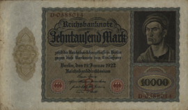 Duitsland P70 10.000 Mark 1922-01-19 Ros.068.a DEU-76