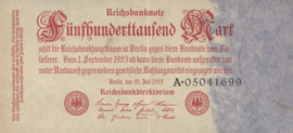 Germany Ros.091.a 500.000 Mark 1923-07-25 DEU-103.a