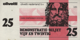 Testgeld  Demonstratie-biljet vijf en twintig 1983