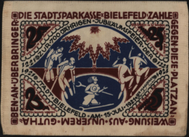 Duitsland - Noodgeld -  Bielefeld Grab.103 25 Mark 1921