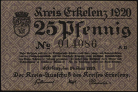 Duitsland - Noodgeld - Erkelenz E24 25 Pfennig 1920