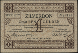 Nederland - Zilverbon   PL2.c1 1 Gulden 1918