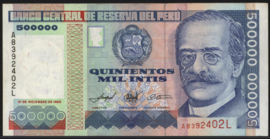 Peru P147/B488 500.000 Intis 1989