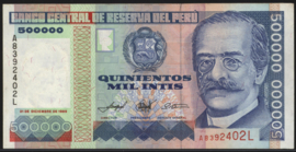 Peru P147 500.000 Intis 1989