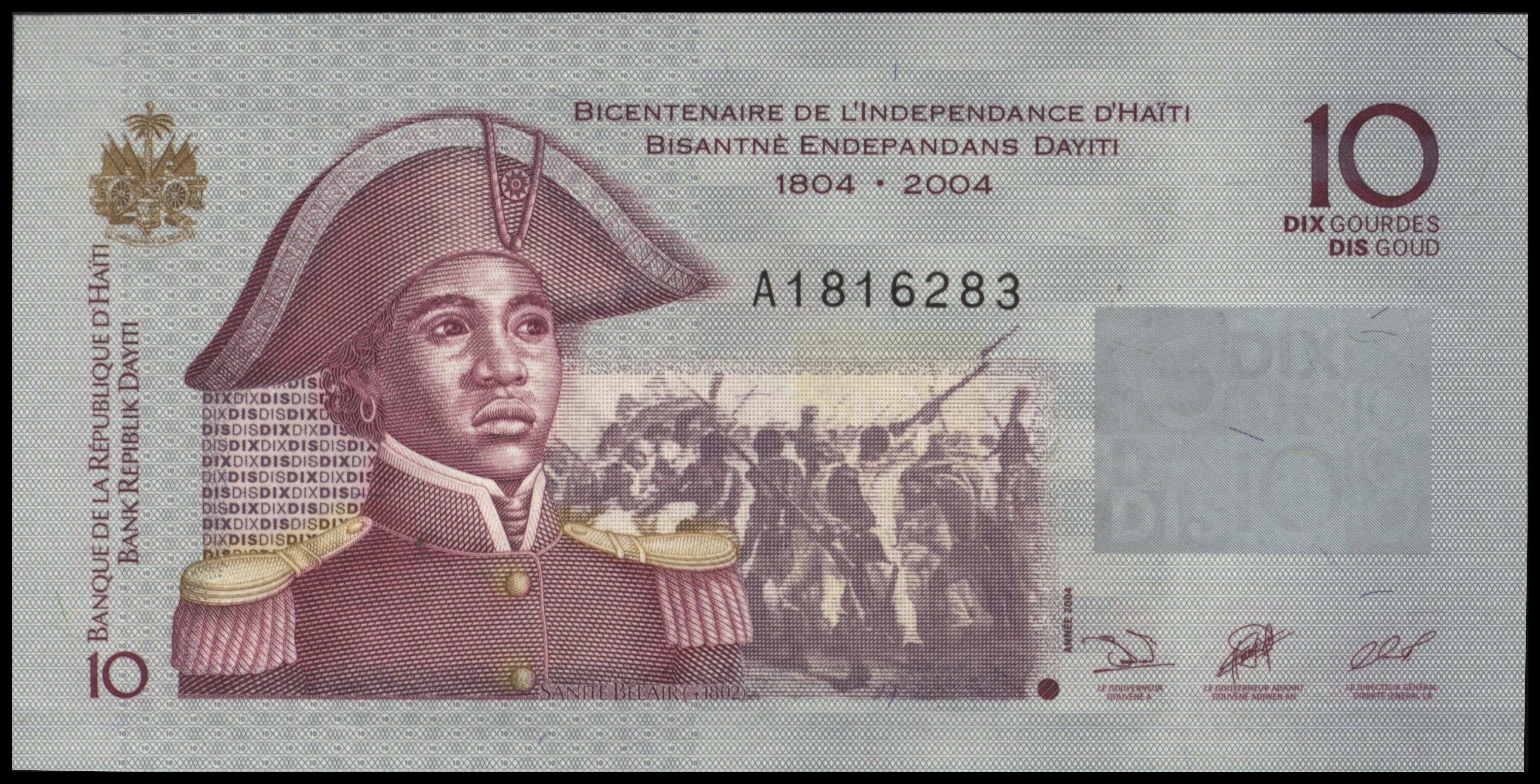 Haiti P272.a 10 Gourdes 2004 COMMEMORATIVE