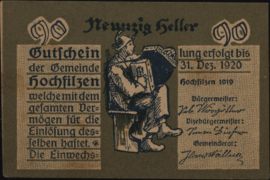 Austria - Emergency issues - Hochfilzen KK.:382 90 Heller 1921