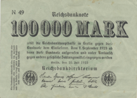 Duitsland P091a 100.000 Mark 1923-07-25 Ros.090.a