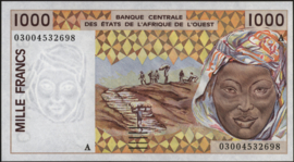 Ivoorkust P111A 1.000 Francs 2003