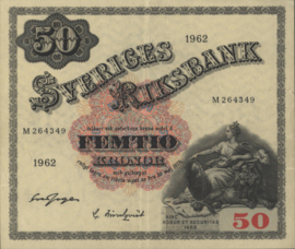 Zweden  P47.d 50 Kronor 1962