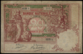 België  P67.b 20 Francs 1914