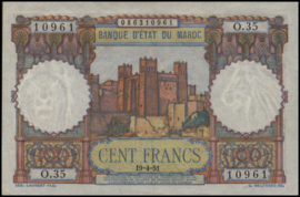 Marokko  P45.a 100 Francs 1951