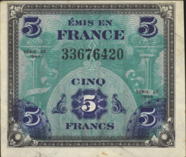 Frankrijk P115.a 5 Francs 1944