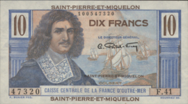 St. Pierre en Miquelon  P23 10 Francs 1950 (No date)