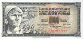 Yugoslavia  P92 1,000 Dinara 1981