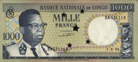 Congo Democratic Republic (Kinshasa)   P8 1.000 Francs 1964