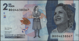 Colombia P458 2.000 Pesos 2019