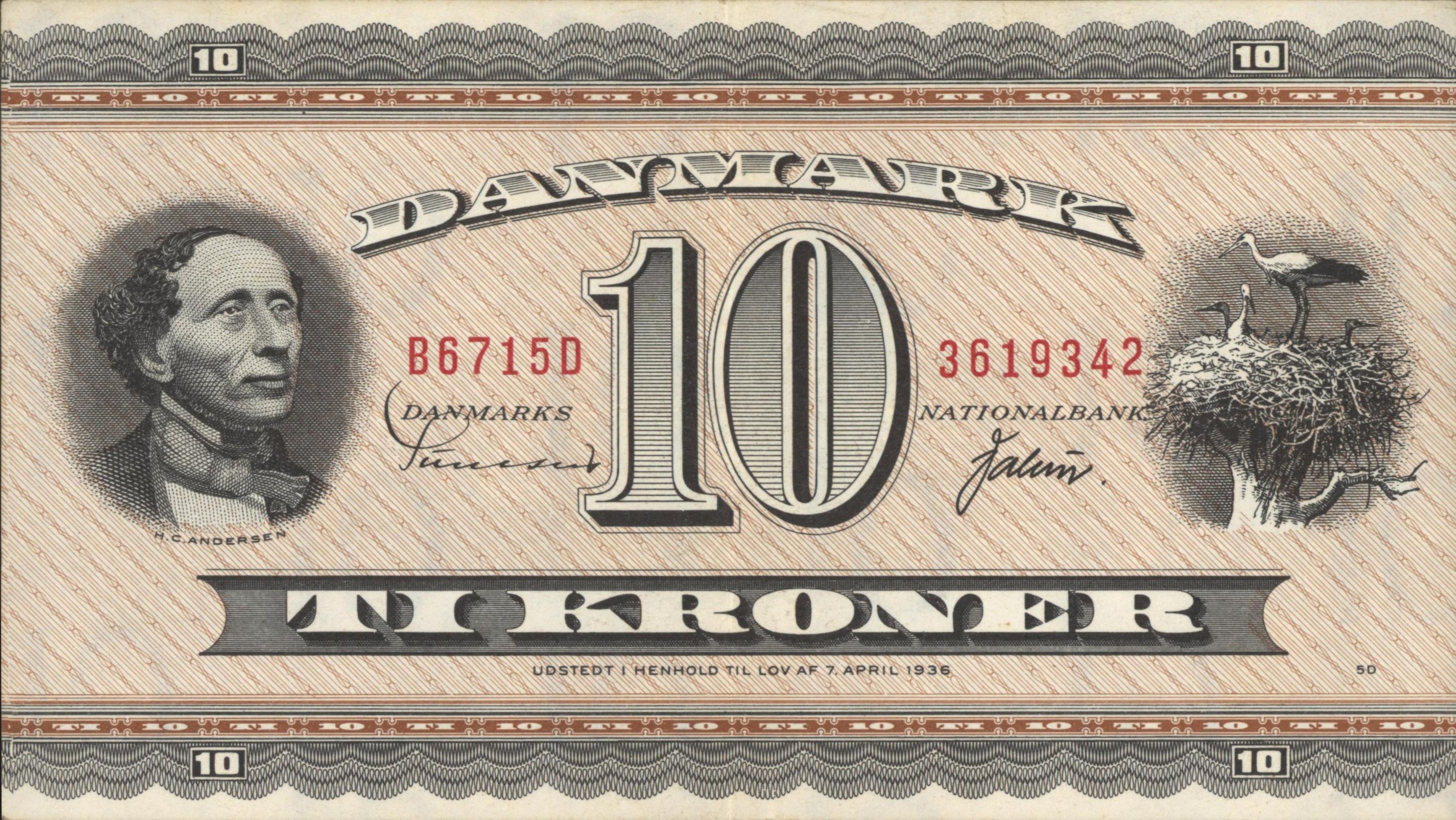Denemarken  P44.u 10 Kroner 1971