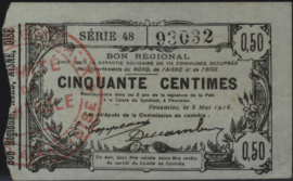 France - Emergency - Fourmies JPV-59.1115 50 Centimes 1916