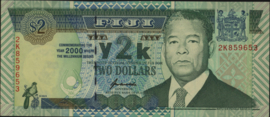 Fiji P102 2 Dollars 2000 COMMEMORATIVE