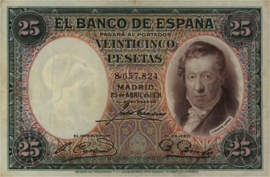 Spanje  P81 25 Pesetas 1931