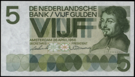 Nederland  PL22.c1 5 Gulden 1966