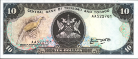 Trinidad en Tobago  P38 10 Dollars 1985 (No date)