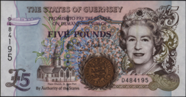 Guernsey  P56/B161 5 Pounds 1996 (No date)