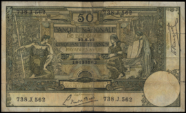 België  P68.a 50 Francs 1923