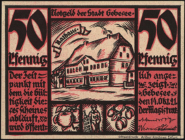 Germany - Emergency issues - Gebesee Grab.: 410 50 Pfennig 1921