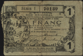 Frankrijk - Noodgeld - Fourmies JPV-59.1133 1 Franc 1917