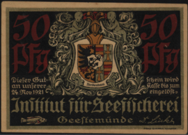 Duitsland - Noodgeld - Geestemünde Grab. 412.1 50 Pfennig 1921